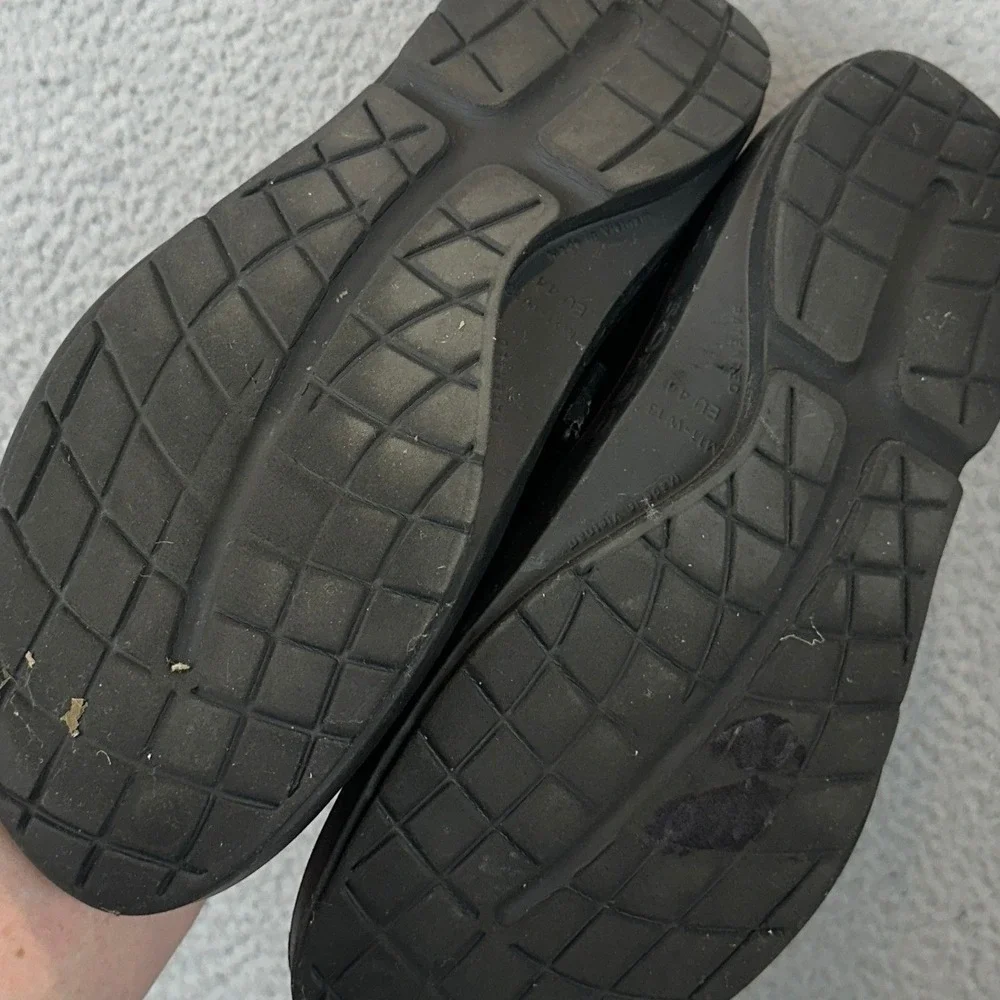 OOFOS Recovery Shoes Mens 11 OOcloog Black Blue Ombre Slip On Casual Comfort EUC